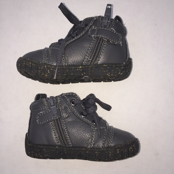 Koala Baby Gray Zip Up Boots 4 - Picture 3 of 4